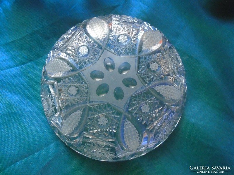 Meticulously carved crystal bonbonier.