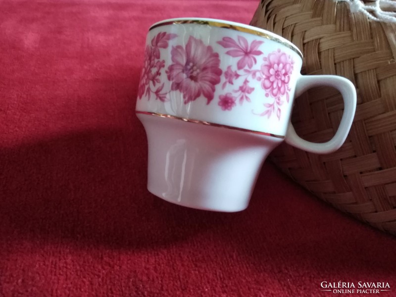 Hollóházi porcelán csésze tányérral hibátlan állapotban