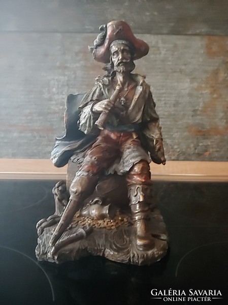 Veronese one-legged sea pirate marked statue rarity !!!