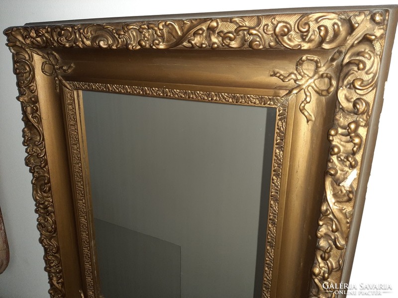 Kép vagy  tükör keret masnis díszítéssel 75 x 65 cm