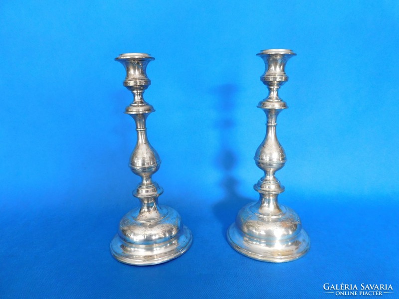 Pair of silver candle holders 554 gr