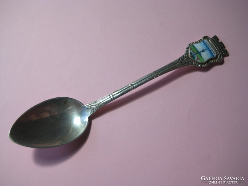 Ornament, small German spoon, 10.2 cm, material 800 as, silver! From the 70s