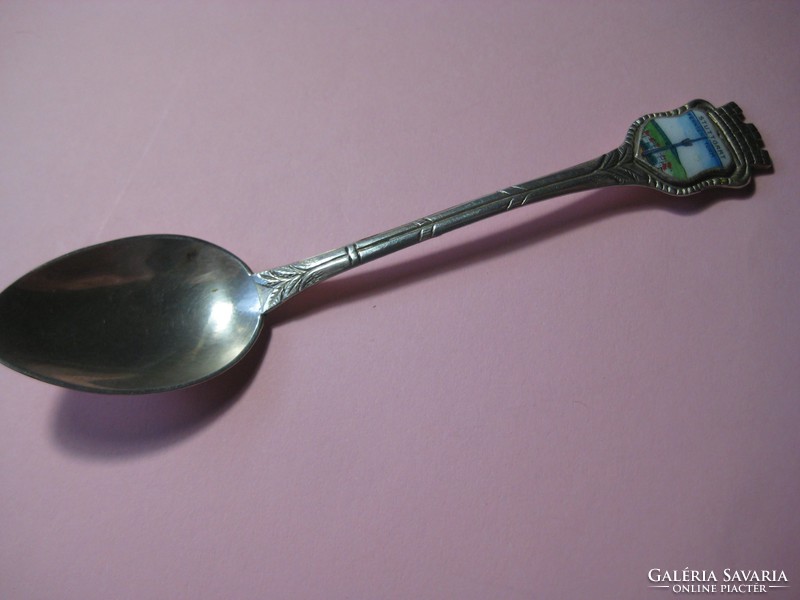 Ornament, small German spoon, 10.2 cm, material 800 as, silver! From the 70s