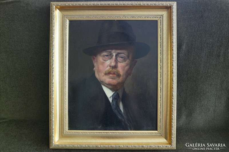 Karlovszky Bertalan (1858-1938): Fényes Adolf portréja a 60. születésnapján !!!