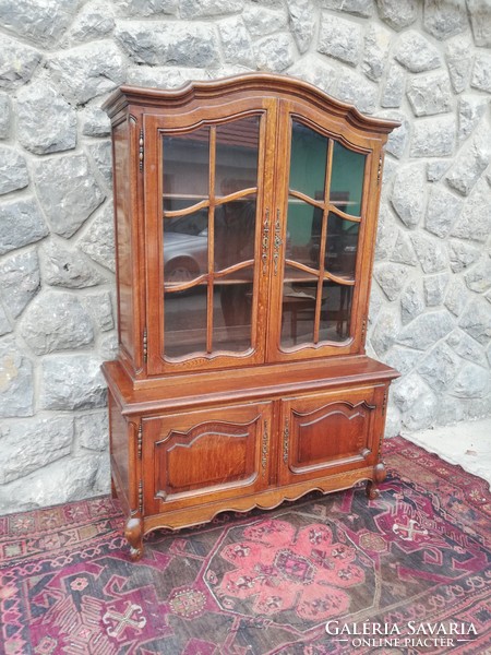 Beautiful old oak display cabinet with chest of drawers renovated