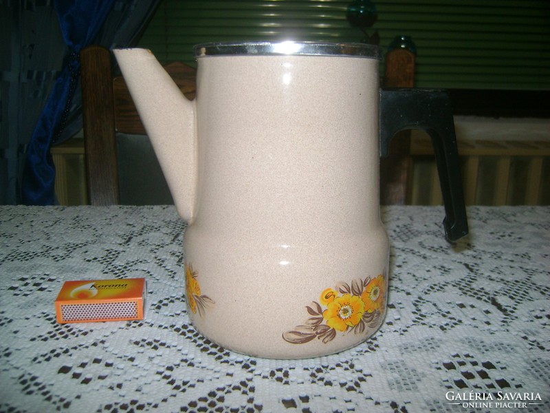 Zománcos teafőző, teakiöntő, teás kanna