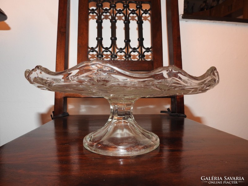 Antique footed cake bowl