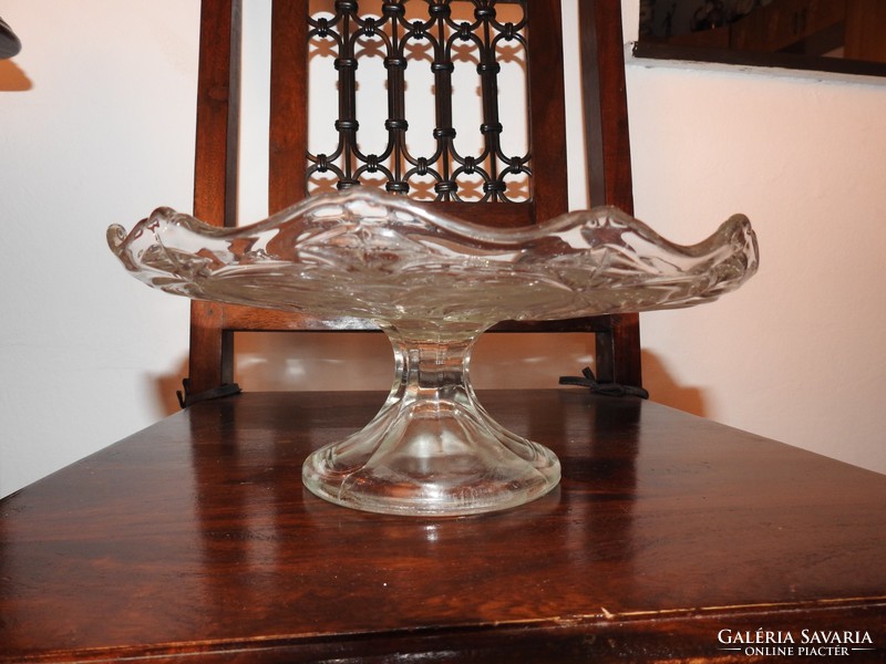 Antique footed cake bowl