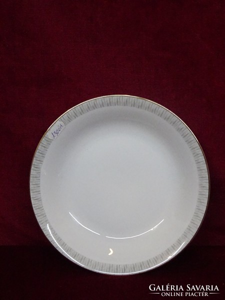 Winter porcelain German porcelain deep plate. Gold bordered, showcase quality. He has!