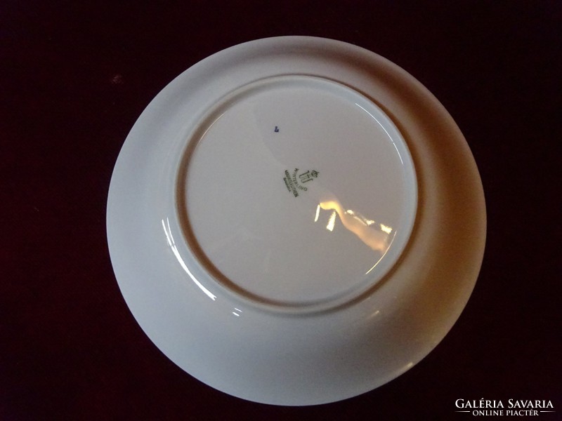 Winter porcelain German porcelain deep plate. Gold bordered, showcase quality. He has!