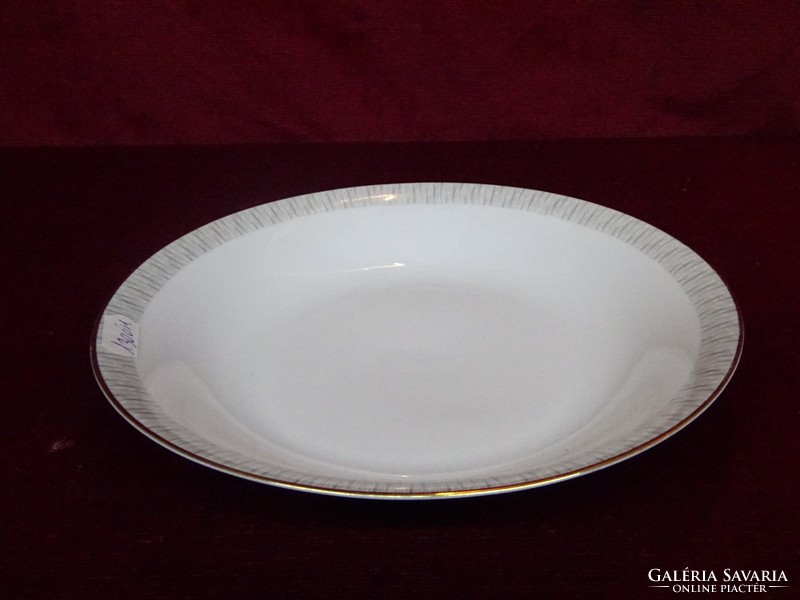 Winter porcelain German porcelain deep plate. Gold bordered, showcase quality. He has!