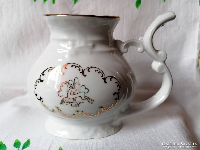 Haas & Czjek porcelán antik aranyozott kúrapohár (Cseh)
