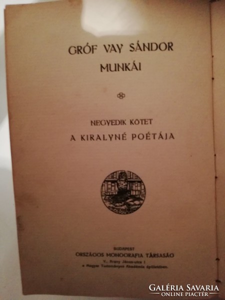 Gróf Vay Sándor - A királyné poétája
