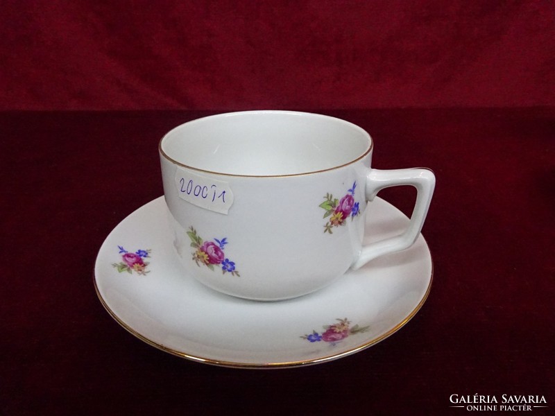 Mz Czechoslovak porcelain teacup + placemat. He has!