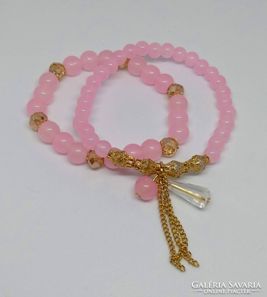 Sale! 2-part crystal bead bracelet, in 3 colors
