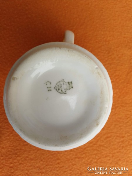 Zsolnay old porcelain mug is scene