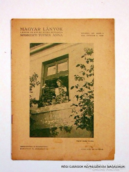1934 október 21  /  MAGYAR LÁNYOK  /  RÉGI EREDETI ÚJSÁG Szs.:  8006