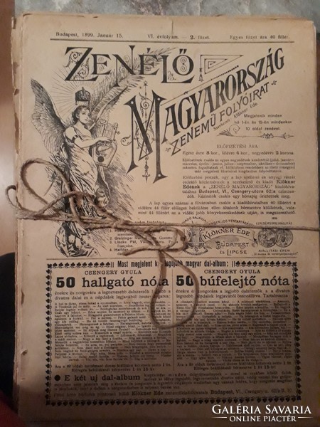 Zenélő Magyarország újságok 1899-1901