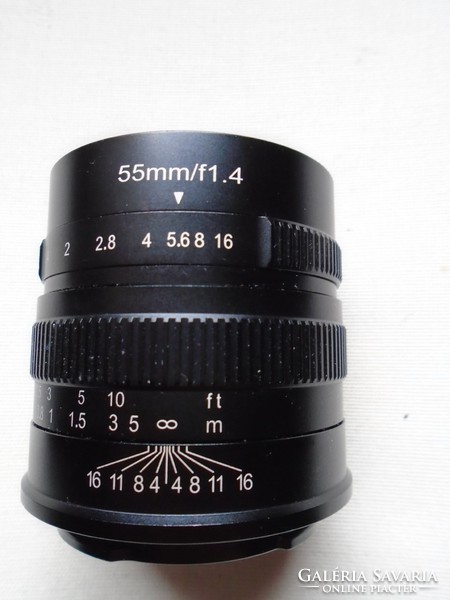 7artisans 55mm F1.4 APS-C Large Aperture Manual Focus Prime Fixed Lens for Canon EOS-M Mount Camera