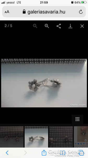 Silver earrings with pearls (silpada)