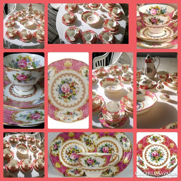 Rarity! English royal albert lady carlyle 12 eyes.Extreme rare complete tea / coffee / cookie porcelain
