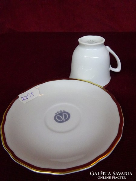 Rgk Czechoslovak porcelain coffee cup + placemat. He has!