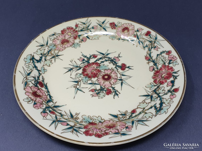 Zsolnay old hand-painted flower pattern small plate
