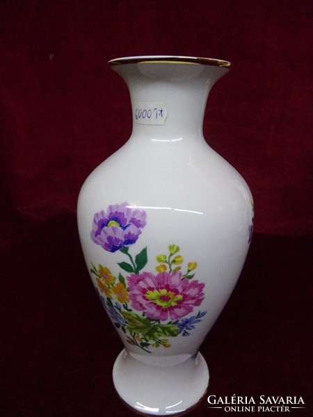 Hollóház porcelain vase with a beautiful floral pattern. 24 cm high. He has!