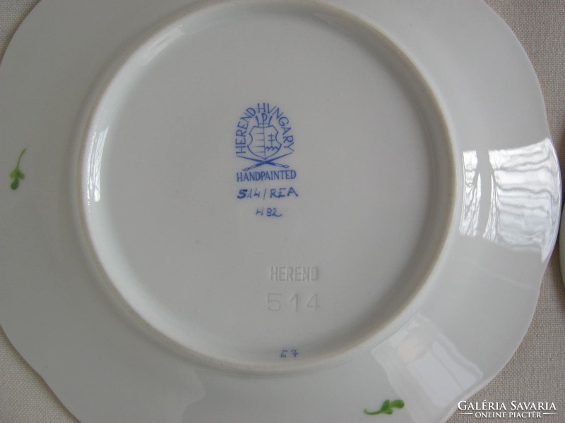 Herendi porcelán süteményes tányér 4 db