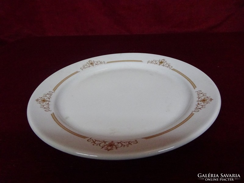 Alföldi porcelán lapos tányér, barna mintával, vitrin minőség. Vanneki!