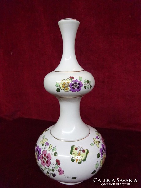 Zsolnay porcelain lamp with butterfly pattern, 33 cm high. He has! Jokai.