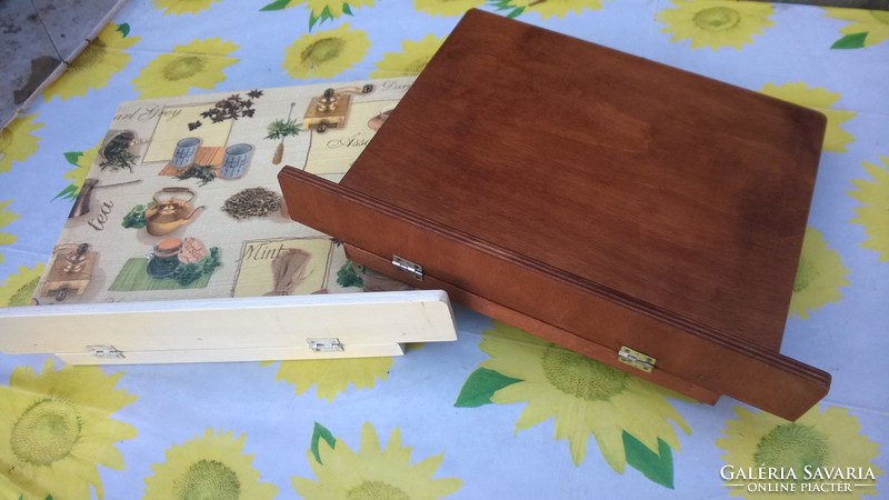 Pine wood cookbook holder for 2 kinds of gifts