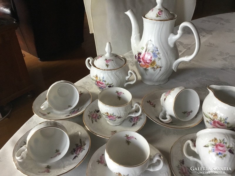 Bernadotte porcelain coffee mug, display case, 6-person