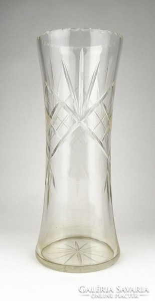 0Z102 Nagyméretű csiszoltüveg váza 31 cm