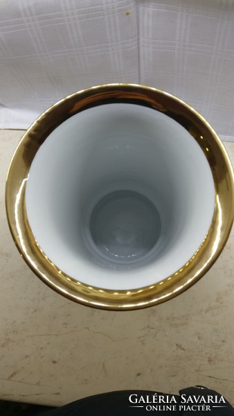 Hollóházi Szász Endre porcelán váza, 26cm magas