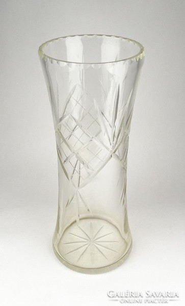 0Z102 Nagyméretű csiszoltüveg váza 31 cm