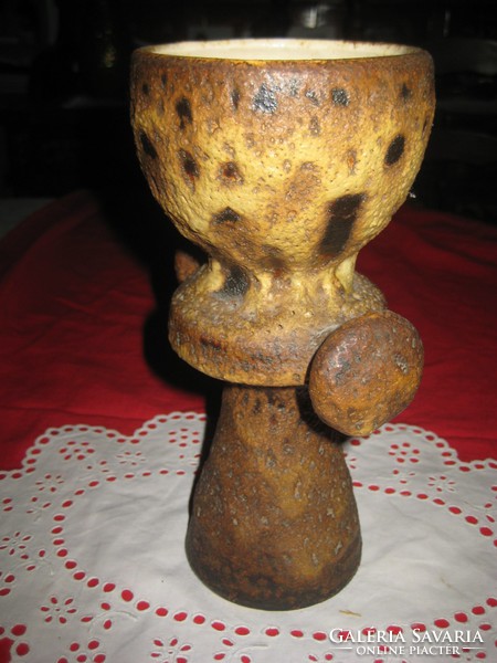 Pyrogranite ceramic vase, 13 x 22 cm