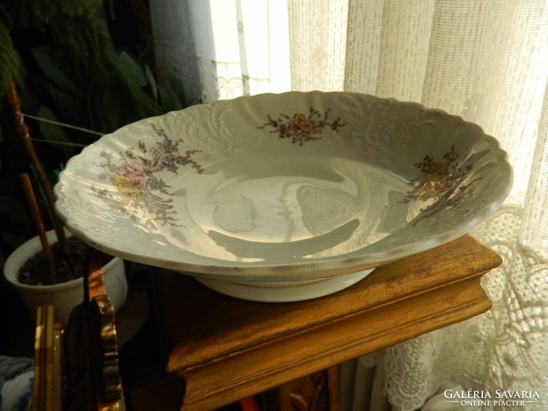 Antique pedestal table centerpiece - serving bowl