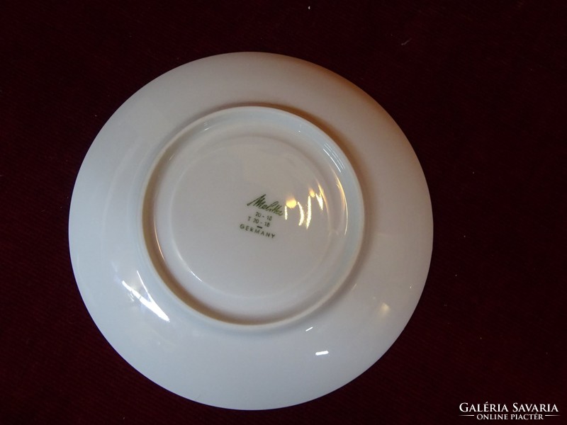 Melitta German porcelain teacup coaster, 14 cm in diameter, showcase quality. He has!