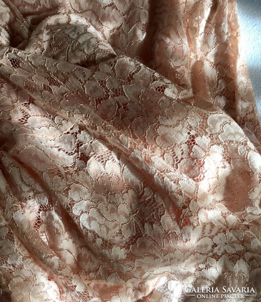 Gyönyörű szép fáradt rózsaszín csipke ruha, tunika Sellei Gabi szalonból 40-42 -es