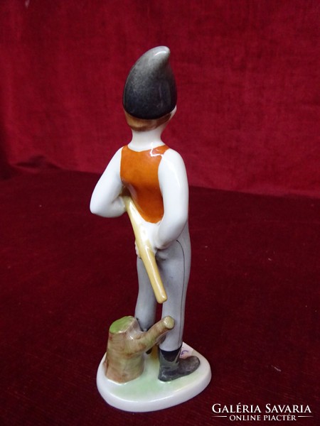 Drasche porcelain figure sculpture, woodcutter boy, 16 cm high. He has! Jokai.