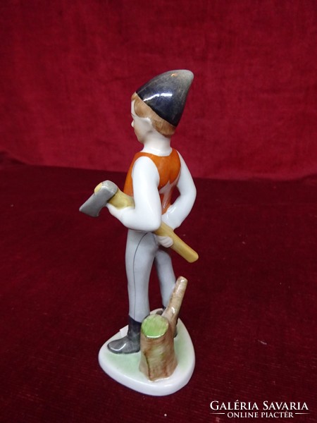Drasche porcelain figure sculpture, woodcutter boy, 16 cm high. He has! Jokai.