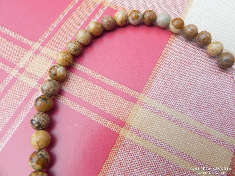 Original picture jasper necklace, string of pearls!