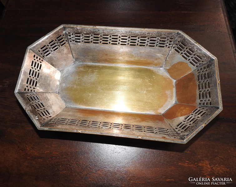Antique silver plated copper wmf bowl - centerpiece