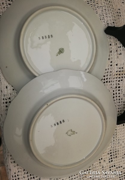 Zsolnay Gyöngyös sütistányérok, süteményes tányér, porcelán, nosztalgia, régiség 