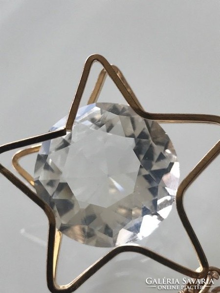 Hatalmas Swarovski kristályos nyaklánc, 4,5 cm a medál, 2,5 cm a kristály átmérője