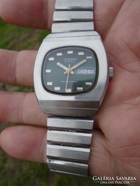 CLINTON SELF WINDING egy nagyon ritka NOS óra Svájcból az 1970-es évekből 25 jevels