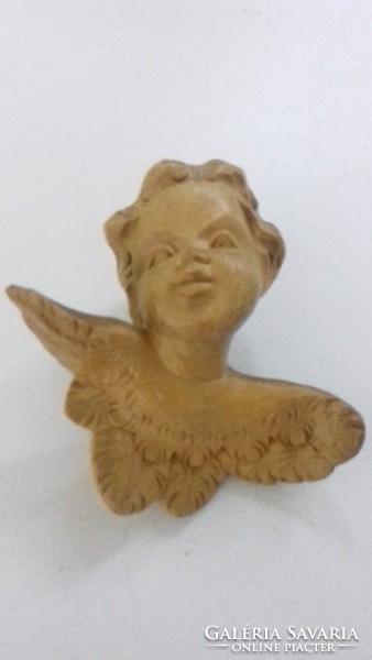 Carved wood, angel, putto