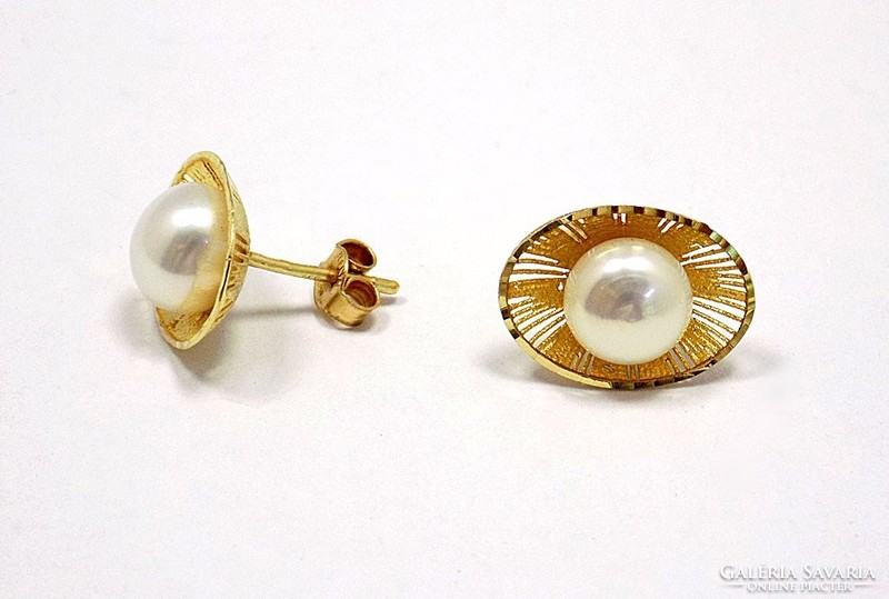 Beaded gold earrings (zal-au80652)