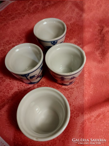 Immortelle patterned short drink porcelain cup (4 pcs.)